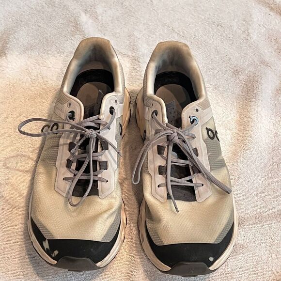 On Cloud Cloudtec Women White Sneaker Lace Up W9 Low Top Running Shoes Black - Picture 2 of 13